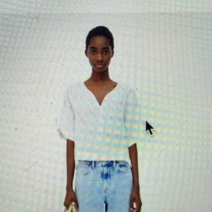 Zara Linen Lace top